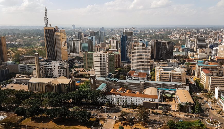 Nairobi skyline from above